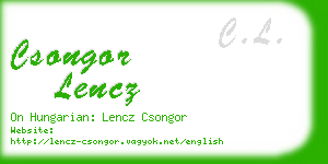 csongor lencz business card